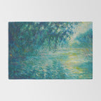 Claude Monet Impressionist Landscape Oil Painting Morning on the Seine Rug Gallery Image 2