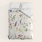 Scandinavian Midsummer Wildflowers Meadow  Duvet Cover Gallery Image 6