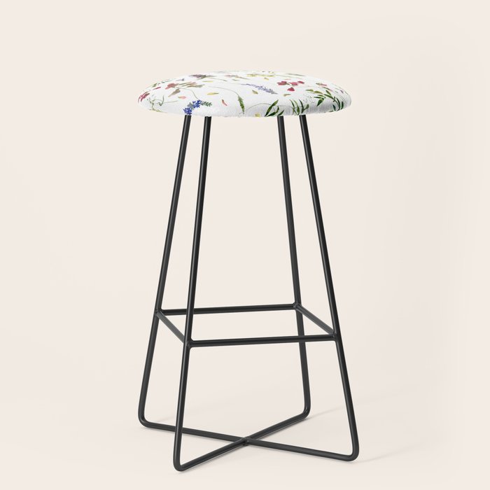 Scandinavian Midsummer Wildflowers Meadow  Stool Gallery Image 1