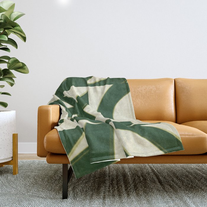 Abstract green pattern Throw Blanket Gallery Image 1