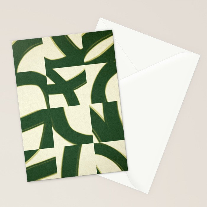 Abstract green pattern Stationery Card Gallery Image 2