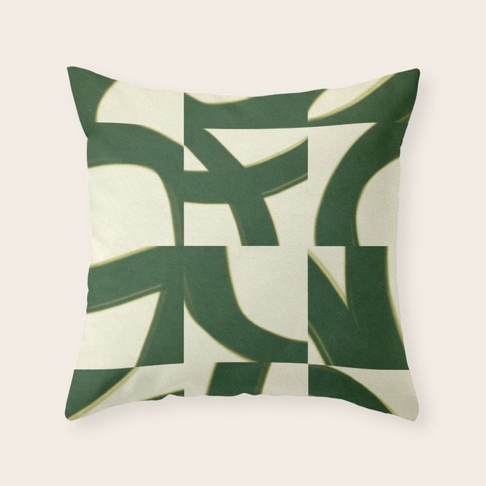 Abstract green pattern Throw Pillow Gallery Image 6