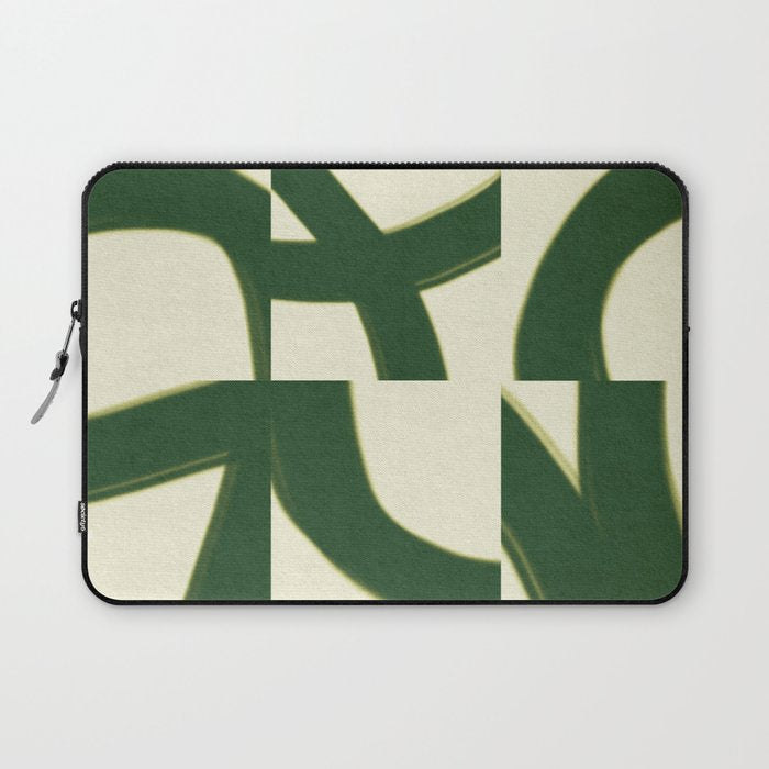 Abstract green pattern Laptop Sleeve Gallery Image 1