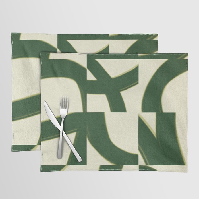 Abstract green pattern Placemat Gallery Image 1
