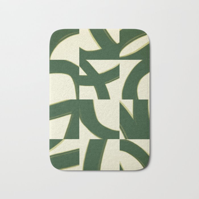 Abstract green pattern Bath Mat Gallery Image 1