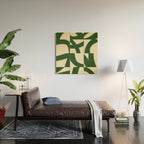 Abstract green pattern Wood Wall Art Gallery Image 2