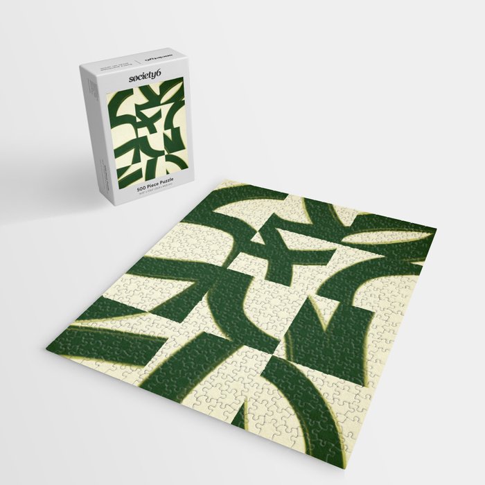Abstract green pattern Jigsaw Puzzle Gallery Image 2