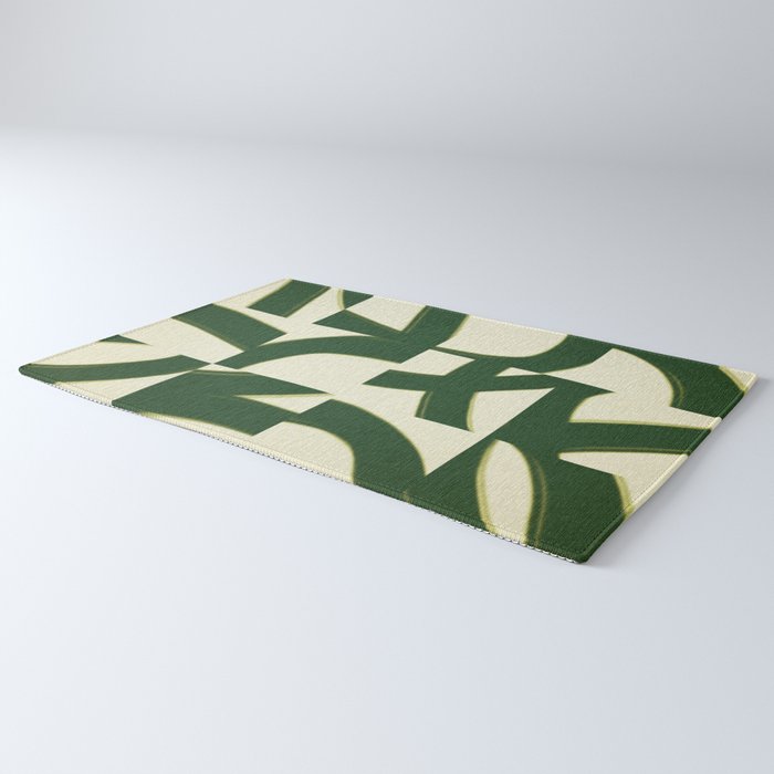 Abstract green pattern Rug Gallery Image 3