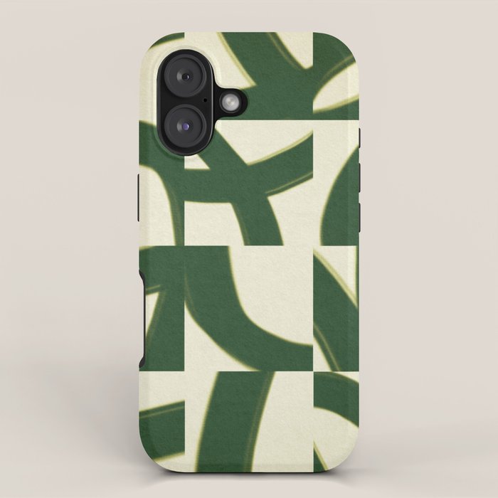 Abstract green pattern iPhone Case Gallery Image 1