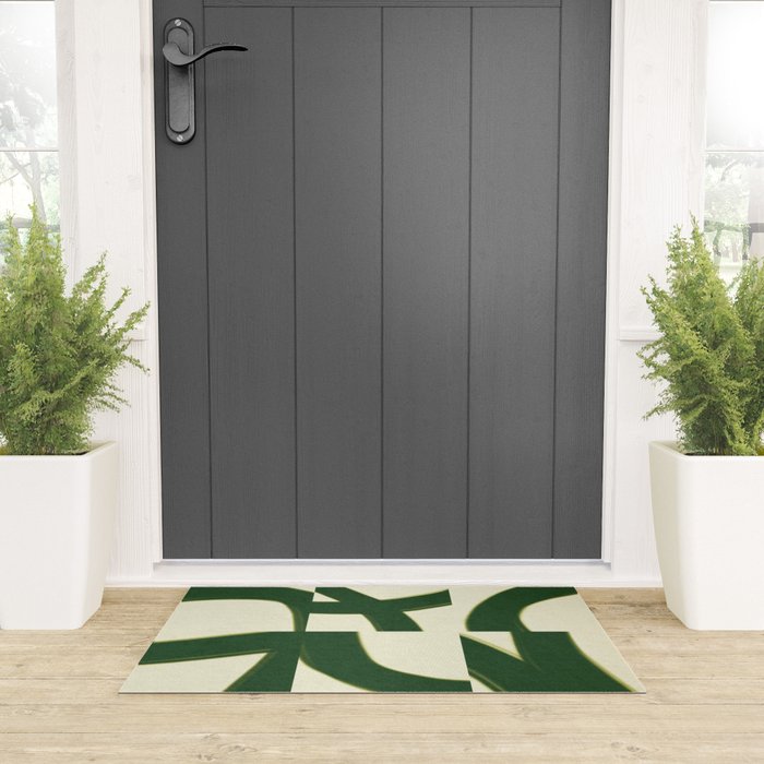Abstract green pattern Welcome Mat Gallery Image 3
