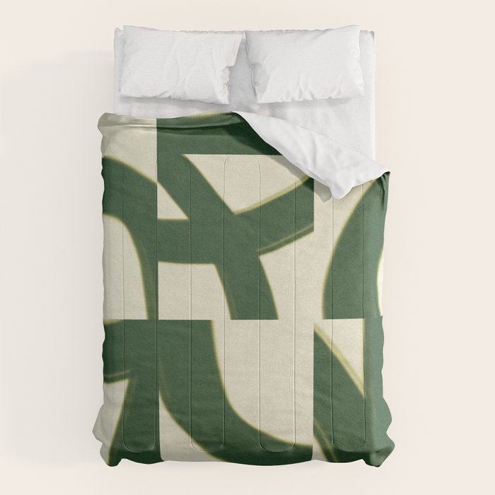 Abstract green pattern Comforter Gallery Image 6