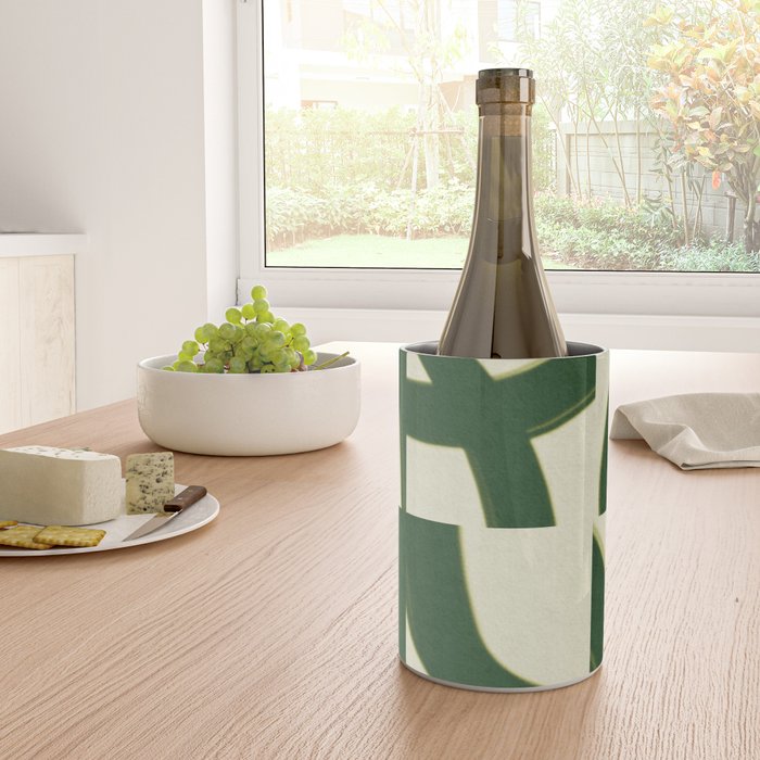 Abstract green pattern Wine Chiller Gallery Image 4