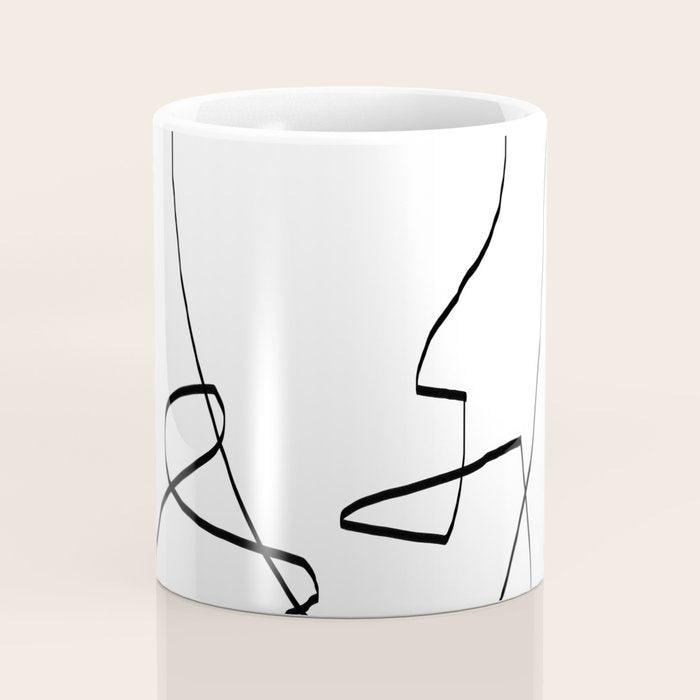 Abstract head, Minimalist Line Art Coffee Mug Gallery Image 4
