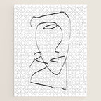 Abstract head, Minimalist Line Art Jigsaw Puzzle Gallery Image 1