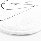 Abstract head, Minimalist Line Art Bath Mat Gallery Image 3