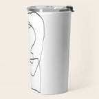 Abstract head, Minimalist Line Art Travel Mug Gallery Image 2