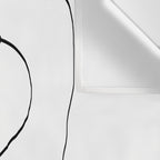 Abstract head, Minimalist Line Art Wall Tapestry Gallery Image 3