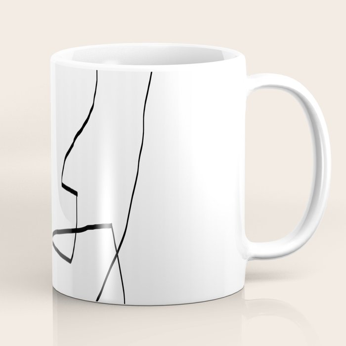 Abstract head, Minimalist Line Art Coffee Mug Gallery Image 1