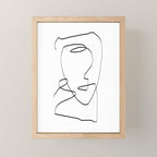 Abstract head, Minimalist Line Art Mini Art Print Gallery Image 1