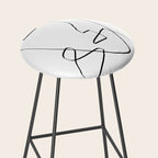 Abstract head, Minimalist Line Art Stool Gallery Image 2