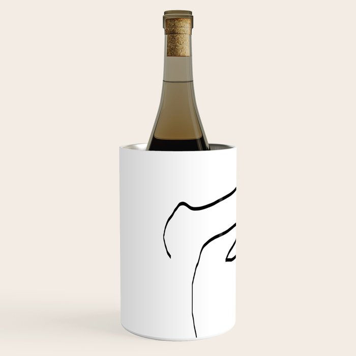 Abstract head, Minimalist Line Art Wine Chiller Gallery Image 2