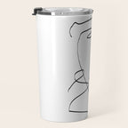 Abstract head, Minimalist Line Art Travel Mug Gallery Image 3