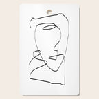 Abstract head, Minimalist Line Art Cutting Board Gallery Image 1