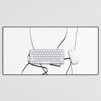 Abstract head, Minimalist Line Art Desk Mat Gallery Image 1