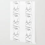 Abstract head, Minimalist Line Art Wallpaper Gallery Image 2