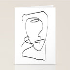 Abstract head, Minimalist Line Art Stationery Card Gallery Image 2