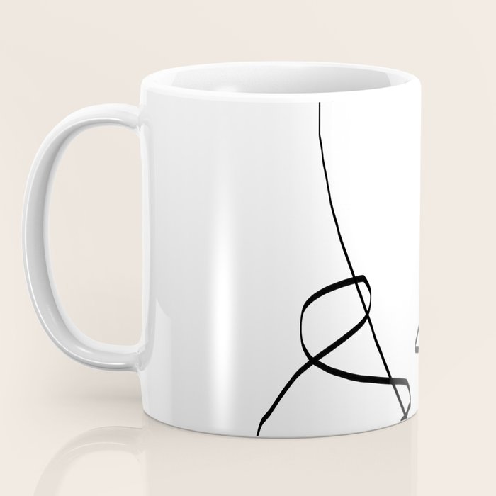 Abstract head, Minimalist Line Art Coffee Mug Gallery Image 3