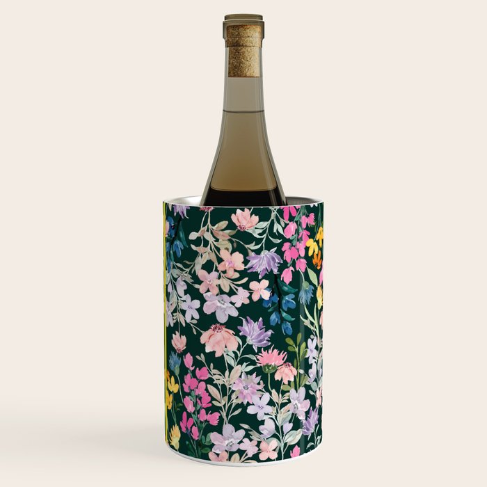 Wildflower Field on Pine Grove - Pink, Orange, Blue, & Purple Wine Chiller Gallery Image 2