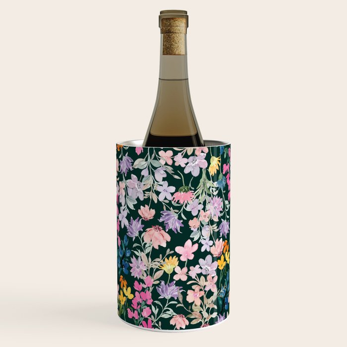 Wildflower Field on Pine Grove - Pink, Orange, Blue, & Purple Wine Chiller Gallery Image 3