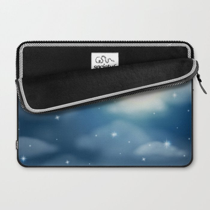 Magical Midnight Moon Starry Night Sky Laptop Sleeve Gallery Image 2