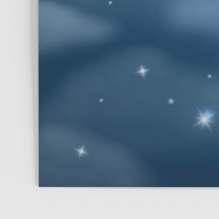 Magical Midnight Moon Starry Night Sky Poster Gallery Image 3