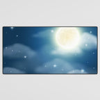 Magical Midnight Moon Starry Night Sky Desk Mat Gallery Image 3