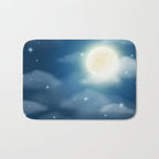 Magical Midnight Moon Starry Night Sky Bath Mat Gallery Image 1