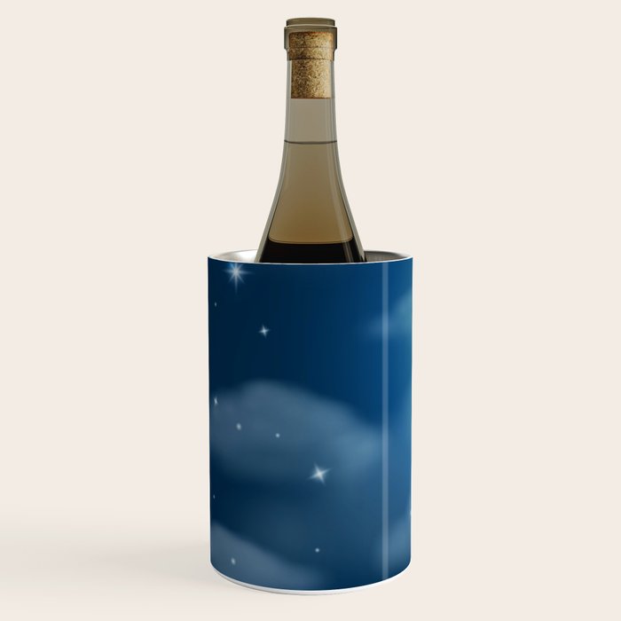Magical Midnight Moon Starry Night Sky Wine Chiller Gallery Image 2