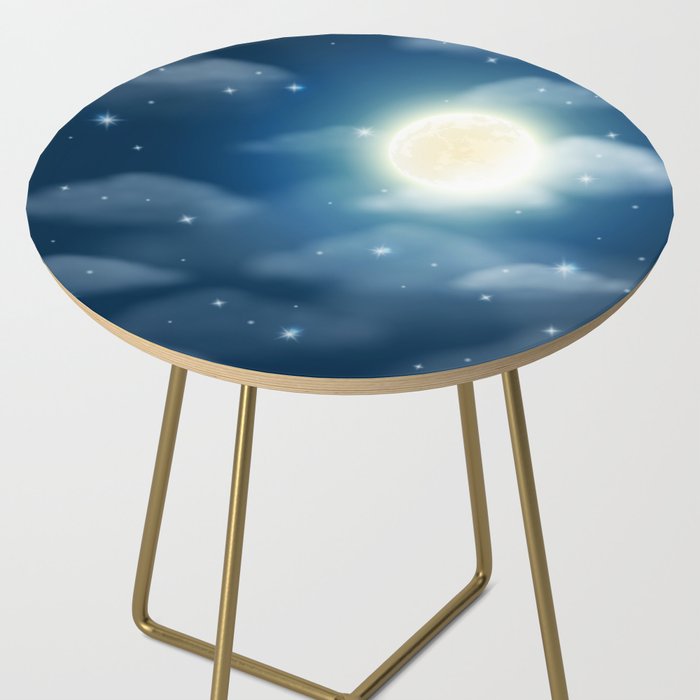 Magical Midnight Moon Starry Night Sky Side Table Gallery Image 2