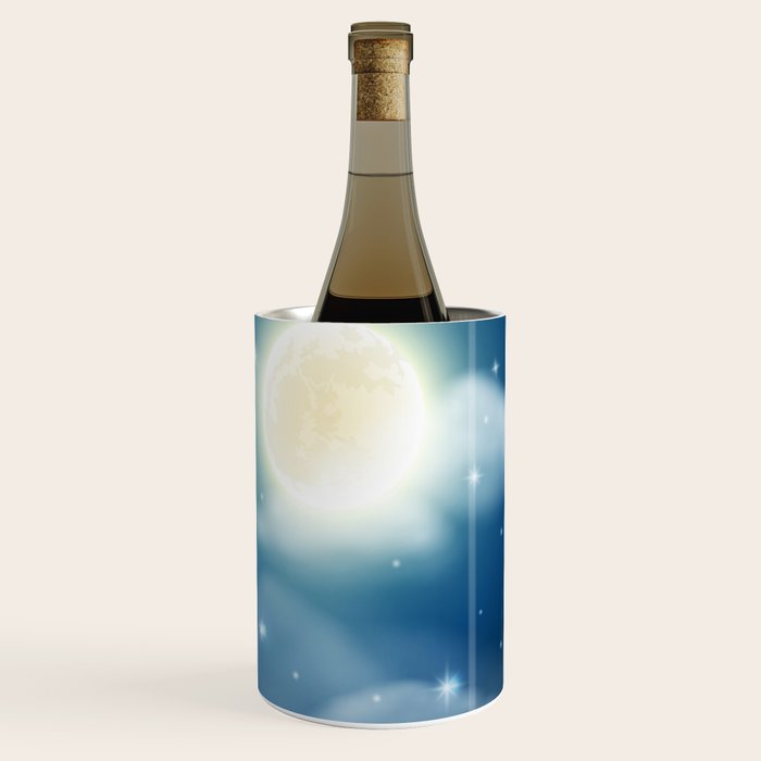 Magical Midnight Moon Starry Night Sky Wine Chiller Gallery Image 3