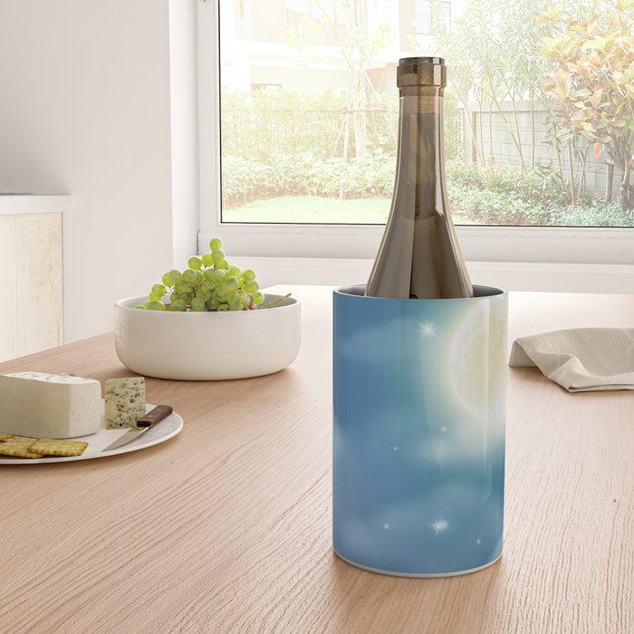 Magical Midnight Moon Starry Night Sky Wine Chiller Gallery Image 4