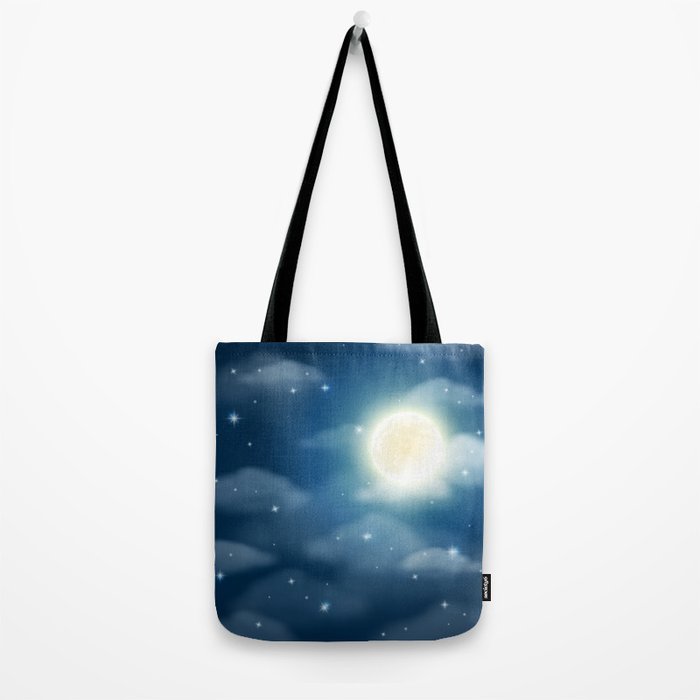 Magical Midnight Moon Starry Night Sky Tote Bag Gallery Image 2