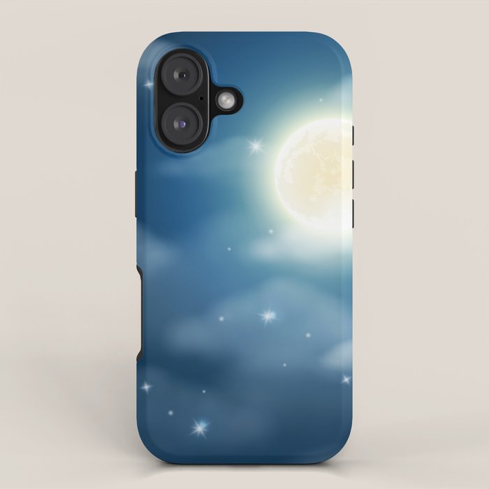 Magical Midnight Moon Starry Night Sky iPhone Case Gallery Image 1