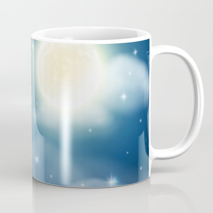 Magical Midnight Moon Starry Night Sky Coffee Mug Gallery Image 1