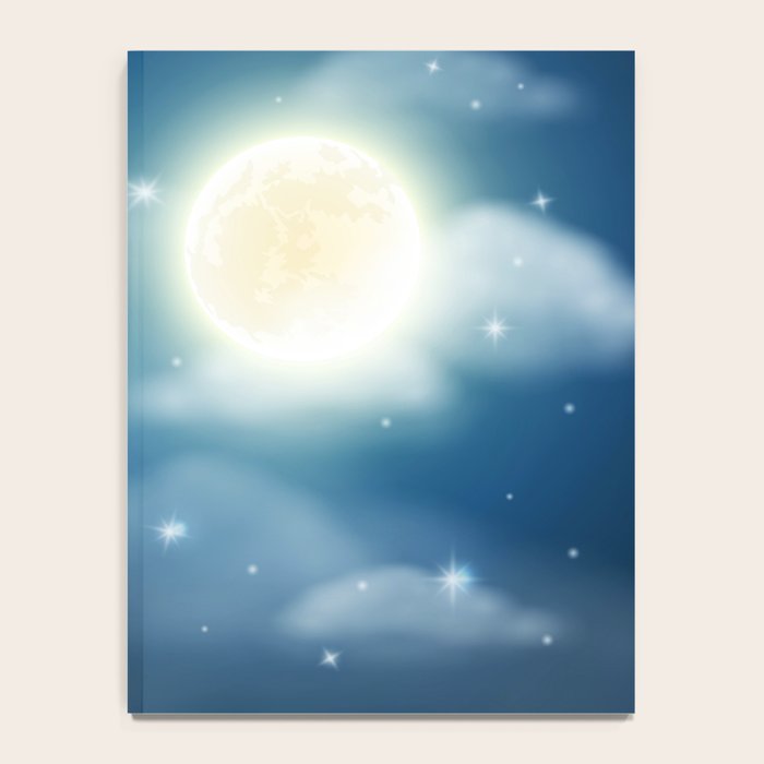Magical Midnight Moon Starry Night Sky Notebook Gallery Image 4
