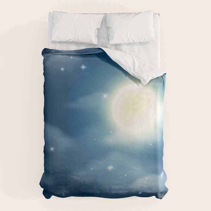 Magical Midnight Moon Starry Night Sky Duvet Cover Gallery Image 6