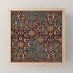 Vintage Traditional Moroccan Rug Mini Art Print Gallery Image 1