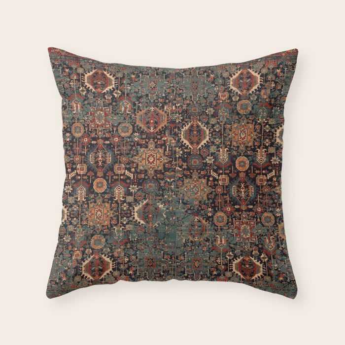 Vintage Traditional Moroccan Rug Throw Pillow Gallery Image 6