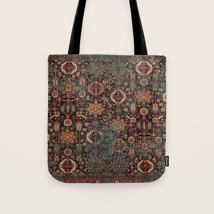 Vintage Traditional Moroccan Rug Tote Bag Gallery Image 1