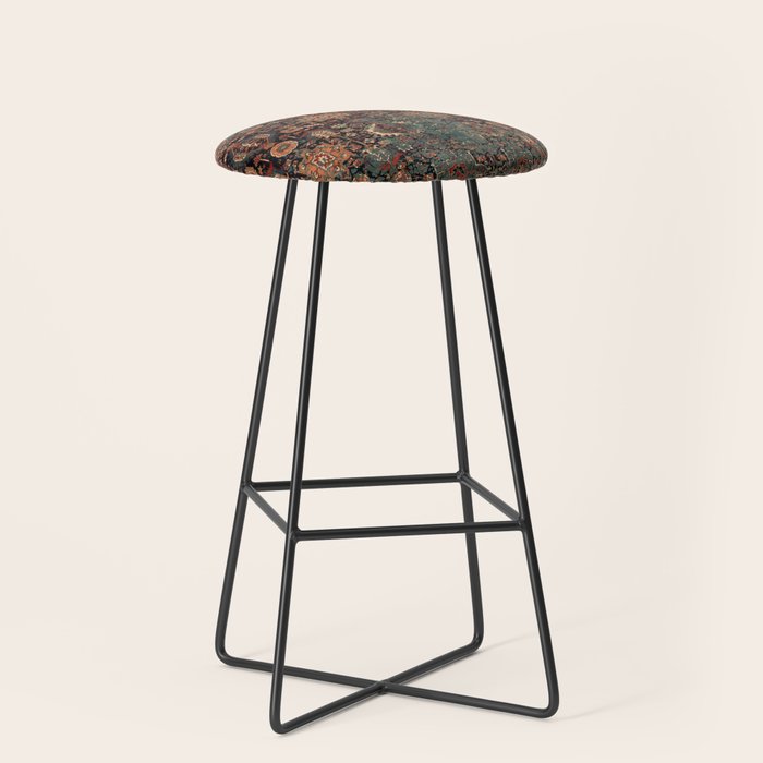 Vintage Traditional Moroccan Rug Stool Gallery Image 1